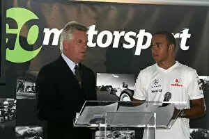 Presentation Gallery: Go Motorsport Launch: Steve Rider interviews Lewis Hamilton McLaren