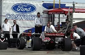 Images Dated 26th March 2004: OWRS Champ Car Testing: Sebastien Bourdais Newman Hs pulls into the pits