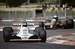 Images Dated 19th July 2005: Paul Ricard, France. 27-29 June 1980: Carlos Reutemann leads Riccardo Patrese