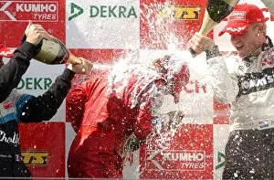Images Dated 16th August 2003: Podium, a bit too much champaign for race winner Markus Winkelhock (GER), M