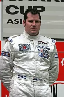 Images Dated 19th October 2008: Porsche Carrera Cup Asia: Christian Jones on the podium