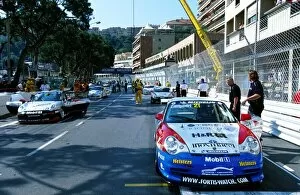 2002 Collection: Porsche Supercup: Alessandro Zampedri PZ Rhein-Oberberg / Jurgen Alzen lines up on the grid