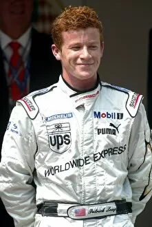 Images Dated 1st June 2003: Porsche Supercup: Patrick Long UPS Porsche Junior Team on the podium