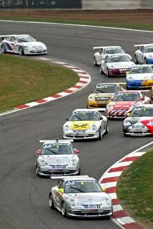 Images Dated 4th May 2003: Porsche Supercup: Pierre Kaffer Infineon - Team Farnbacher leads at the start of the race