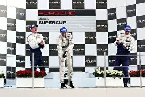 Images Dated 31st October 2009: Porsche Supercup: The podium: Nicholas Tandy Konrad Motorsport
