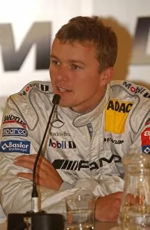 Images Dated 24th May 2003: Press Conference, Marcel Faessler (CHE), AMG-Mercedes, Portrait (1st, Super Pole Qualifying)