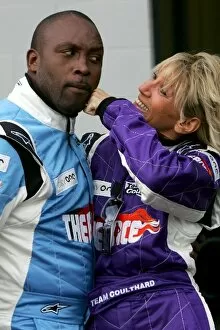 The Race: L-R Nigel Benn, Former boxing World Champion and Ingrid Tarrant, TV personality and travel writer
