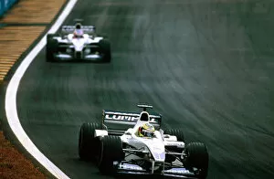 Images Dated 25th March 2000: Ralf leads Jenson