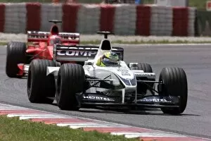 Images Dated 7th May 2000: Ralf Schumacher leads Rubens Barrichello