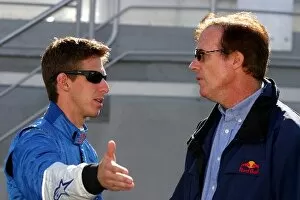 Images Dated 14th October 2004: Red Bull US Driver Search: Matt Jaskol chats with Danny Sullivan