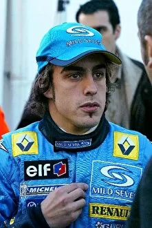 Images Dated 29th January 2004: Renault R23 Action: Fernando Alonso, Renault