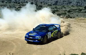 Images Dated 20th April 2021: Richard Burns in action in the Subaru Impreza P2000. Acropolis Rally 2000