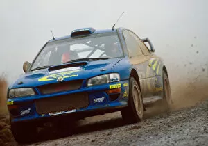 Images Dated 22nd June 2005: Richard Burns in action in the Subaru Impreza WRC2000, Rally GB 2000