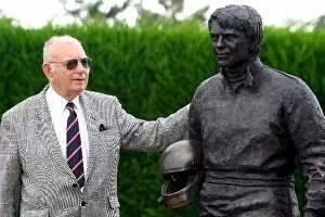 Donnington Gallery: Roger Williamson Memorial: Donington Park circuit owner, Tom Wheatcroft with the new memorial to Roger Williamson