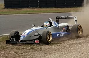 Dutch Collection: Ronnie Bremer (DNK), Carlin Motorsport, Dallara F302 / 3 Honda-Mugen, going off-track