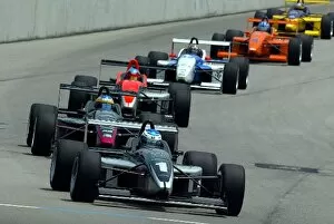 Images Dated 1st July 2002: Ryan Hunter-Reay leads the field at the Toyota Atlantic race at the CART Grand Prix of Chicago