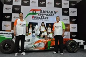 Images Dated 14th May 2021: Sahara India Pariwar and Dr Vijay Mallya Announce Co-Ownership of Force India Formula One