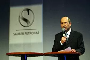 Team Owner Collection: Sauber Petronas C22 Launch: Peter Sauber, Sauber Team Owner