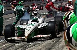 Images Dated 27th May 2002: Second placed Paul Tracy (CDN) Team Green Dallara Chevrolet believed he had won following another