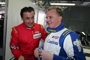 Speedcar Series Gallery: Speedcar Series: L-R: Johnny Herbert talks with Jean Alesi