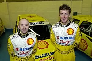 Team Picture Collection: Suzuki Junior World Rally Team: Guy Wilks, right, with co-driver Phil Pugh, left