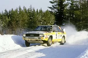 Swedish Rally, Sweden. 15-17 February 1985: Walter Rohrl / Christian Geistdorfer, retired