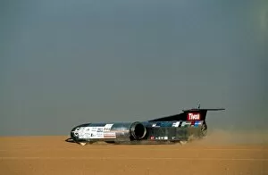 Jordan Collection: Thrust SSC Testing: ThrustSSC reached a peak of 330 mph during testing on the Al Jafr desert