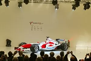 Images Dated 17th January 2004: Toyota Racing TF104 Launch: The Toyota TF104 is unveiled to the invited media