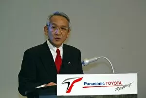 Images Dated 17th January 2004: Toyota Racing TF104 Launch: Tsutomu Tomita, Toyota Team Principal
