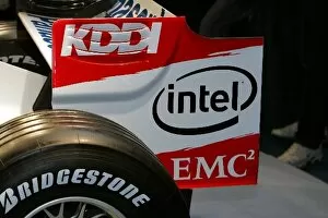 Images Dated 16th January 2006: Toyota TF106 Launch: TF106 rear wing endplate detail