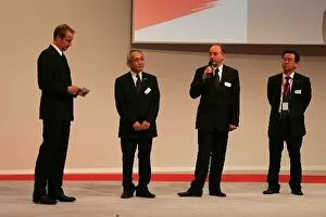 Images Dated 12th January 2007: Toyota TF107 Launch: Tsutomu Tomita Chairman of Toyota Racing