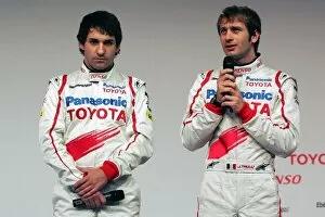 Images Dated 10th January 2008: Toyota TF108 Launch: Timo Glock and Jarno Trulli