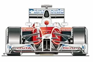 Images Dated 4th December 2018: Toyota TF109 2009 Monza rear wing: MOTORSPORT IMAGES: Toyota TF109 2009 Monza rear wing
