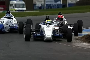 Images Dated 4th April 2004: UK Formula Ford Championship: 2nd place Sebastian Hohenthal leads the pack