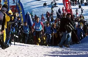 Images Dated 16th January 2001: Villars 24 Hour Ski race: The start of the race