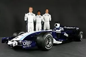 Team Mates Collection: Williams FW29 Presentation: L-R Team mates Nico Rosberg, Narain Karthikeyan
