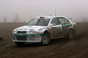 Images Dated 24th November 2001: World Rally Championship: Armin Schwarz Skoda Octavia WRC on Stage 10, Margam. Day two