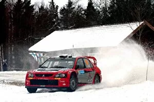 Images Dated 14th February 2005: World Rally Championship: Gian Luigi Galli / Guido D Amore Mitsubishi Lancer WRC05
