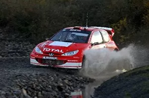 Images Dated 8th November 2003: World Rally Championship: Harri Rovanpera with co-driver Risto Pietilainen Peugeot 206 WRC