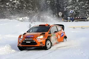 Images Dated 11th February 2011: World Rally Championship: Henning Solberg Ford Fiesta RS WRC on stage 3