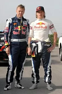 Jordan Collection: World Rally Championship: Kaj Lindstrom and Kimi Raikkonen Citroen