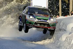 Sweden Collection: World Rally Championship: Khalid Al Qassimi Ford Fiesta RS WRC on stage 5