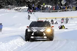 Sweden Collection: World Rally Championship: Kimi Raikkonen Citroen DS3 WRC on stage 3