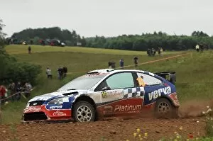 2009 WRC Collection: World Rally Championship: Krzysztof Holowczyc, Ford Focus WRC, on the shakedown stage