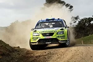 World Rally Championship: Mikko Hirvonen, Ford Focus WRC, on stage 10