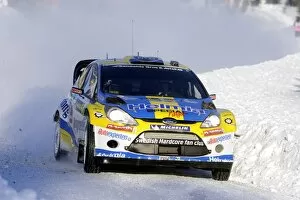 Sweden Collection: World Rally Championship: PG Andersson Ford Fiesta RS WRC on stage 9