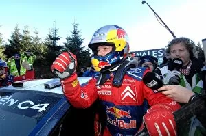 Cardiff Gallery: World Rally Championship: Sebastien Loeb celebrates snatching victory on the final stage