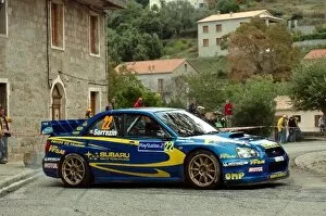 2004 WRC Gallery: World Rally Championship: Stephane Sarrazin, Subaru Impreza WRC, on stage 3