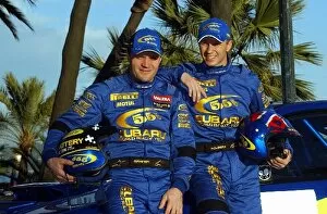 Images Dated 30th January 2003: World Rally Championship: Subaru team mates Tommi Makinen and Petter Solberg