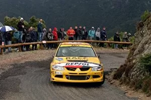 Images Dated 17th October 2004: World Rally Championship: Xavier Pons, Mitsubishi Lancer EVO, on stage 7